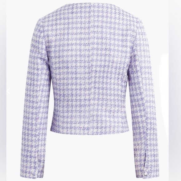 NWT Favoritw Daughter Dasha Houndstooth Tweed Blazer Top - Picture 11 of 16